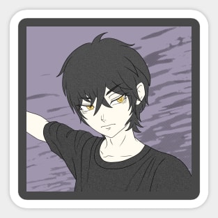 Emo anime boy Sticker